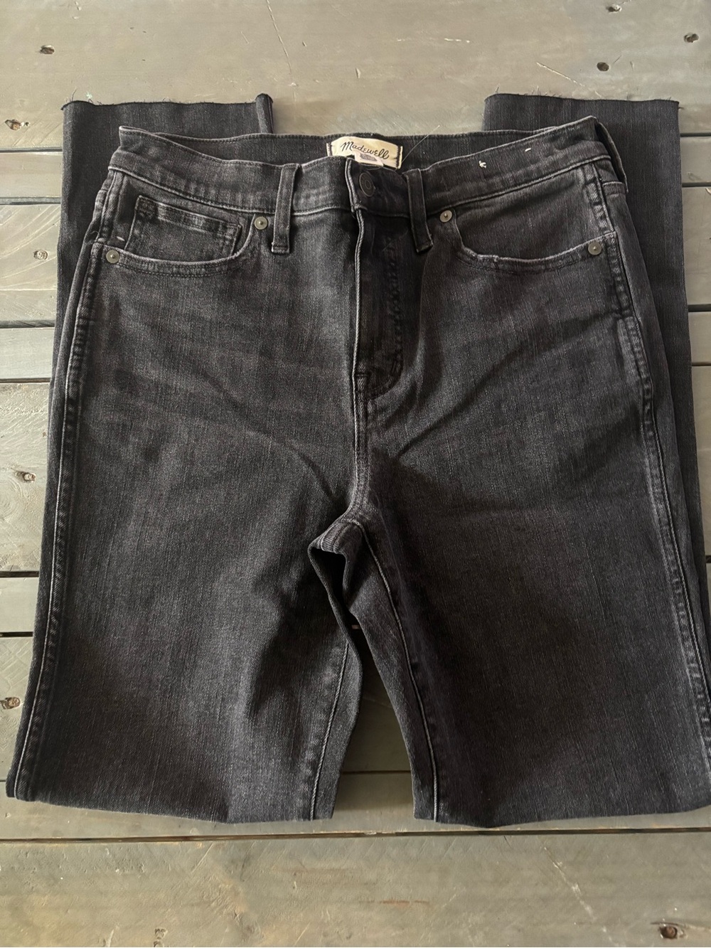 Madewell Lunar Wash Mid-Rise Stovepipe Straight Jeans Size 28